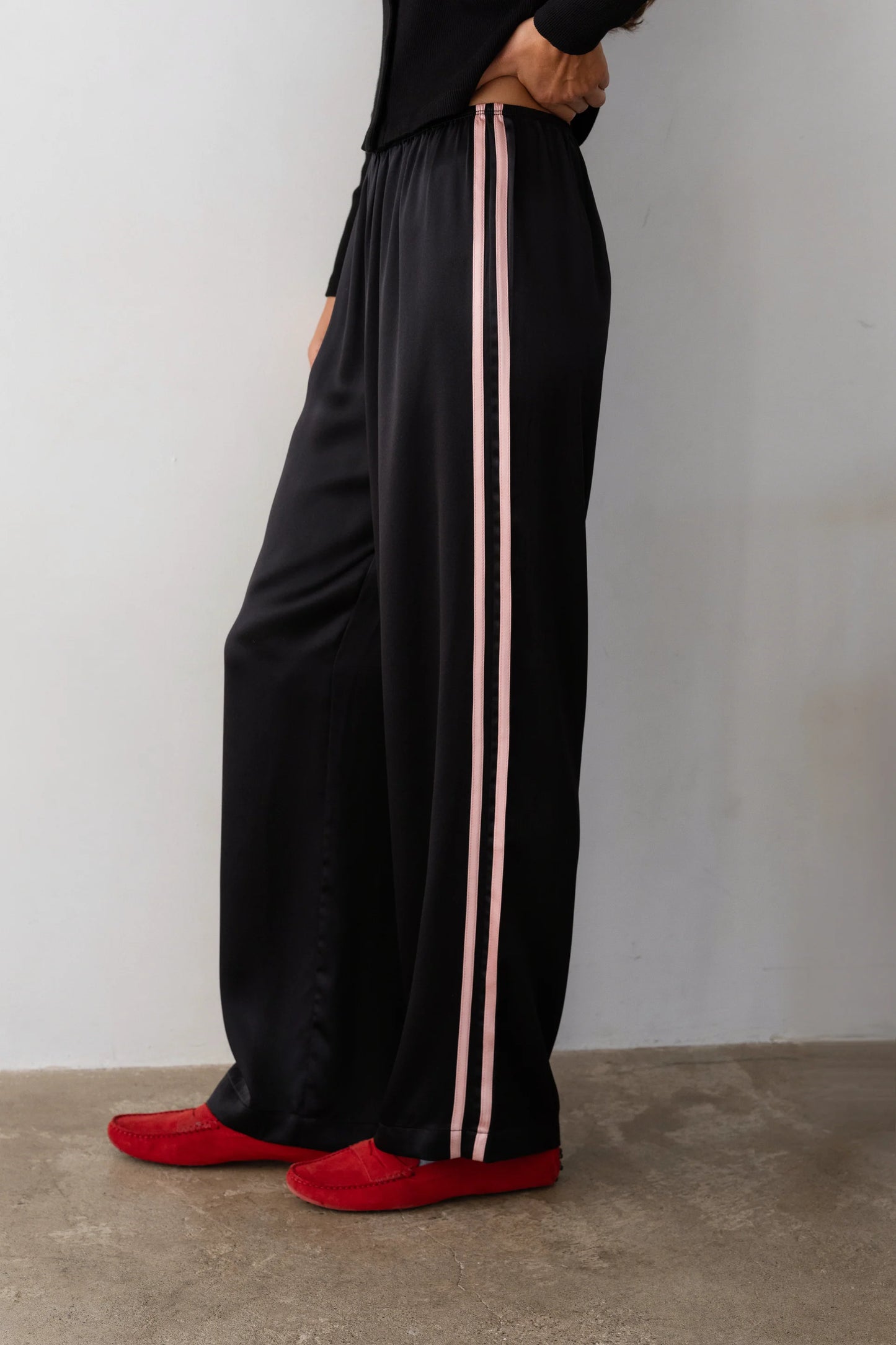 THE SILK STRIPE SIMPLE PANT