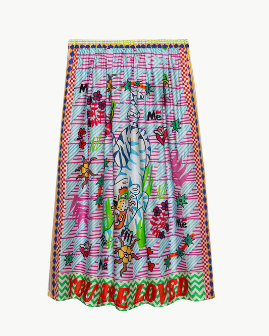 TIGER ELIZABETH PRINTED MIDI SKIRT