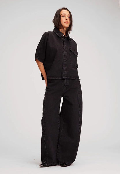 ELSWICK SHORT SLEEVE DENIM SHIRT