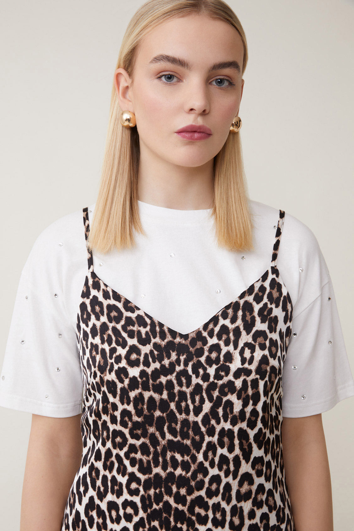 CELYA LEOPARD SLIP DRESS