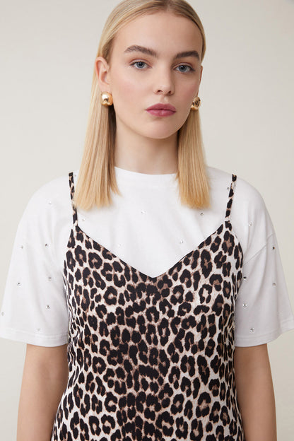 CELYA LEOPARD SLIP DRESS