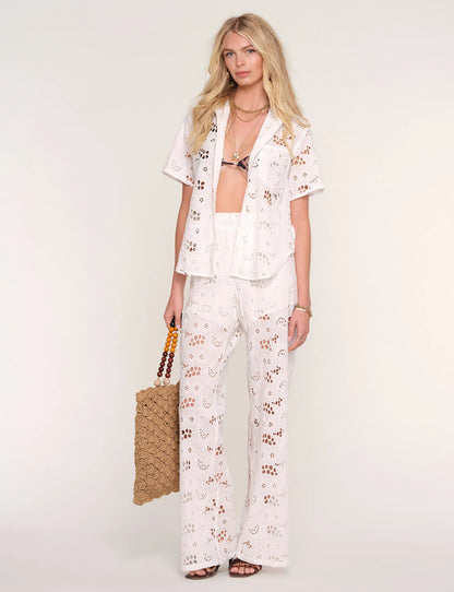THE ROSIE EYELET BUTTON FRONT SHIRT