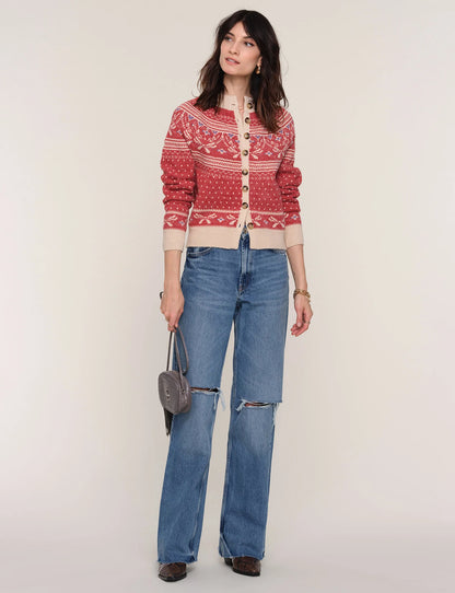MORRIE FAIRISLE BOW CARDI