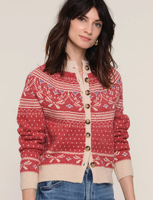 MORRIE FAIRISLE BOW CARDI