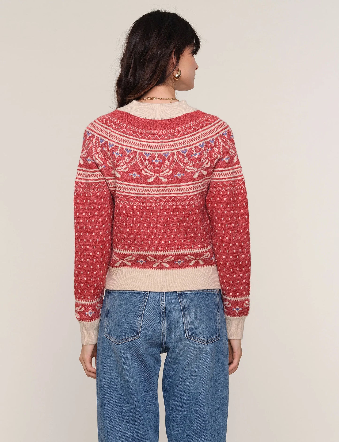 MORRIE FAIRISLE BOW CARDI