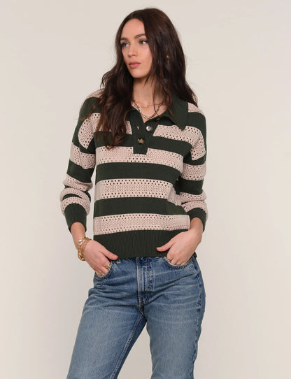 KENDI RUGBY STRIPE SWEATER