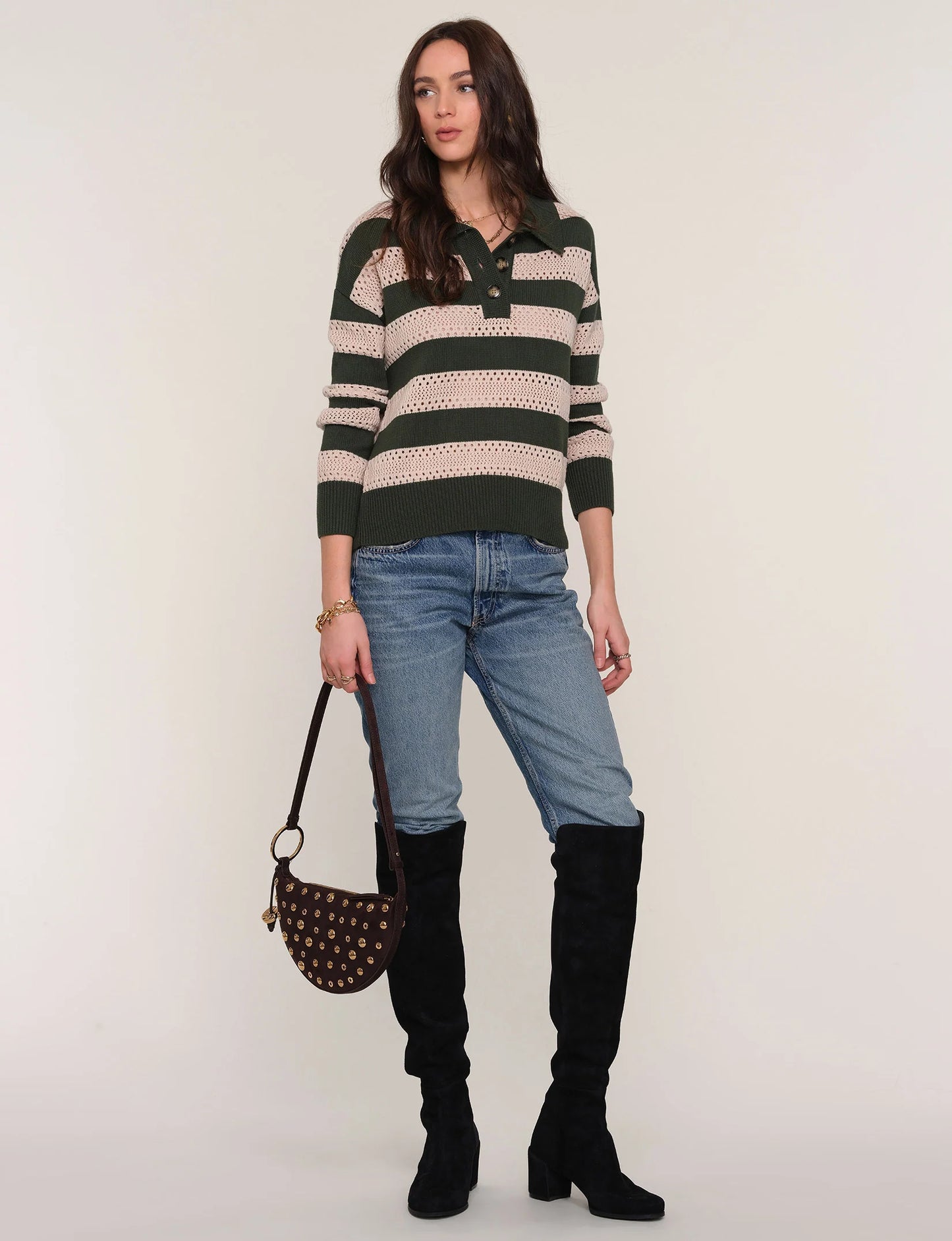 KENDI RUGBY STRIPE SWEATER