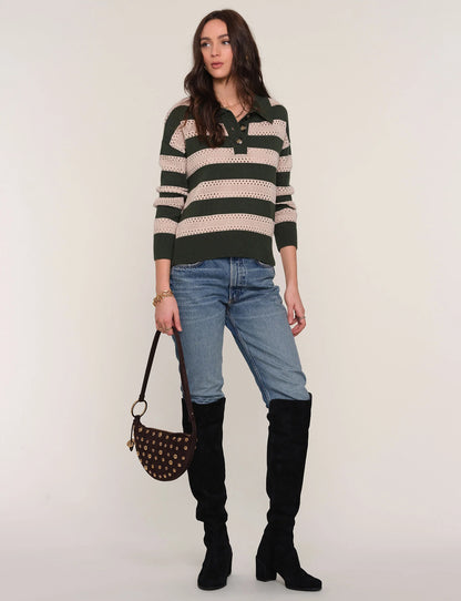 KENDI RUGBY STRIPE SWEATER