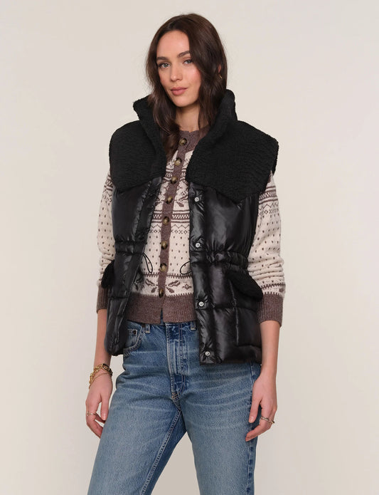 ALEX PUFFER VEST WITH SHERPA