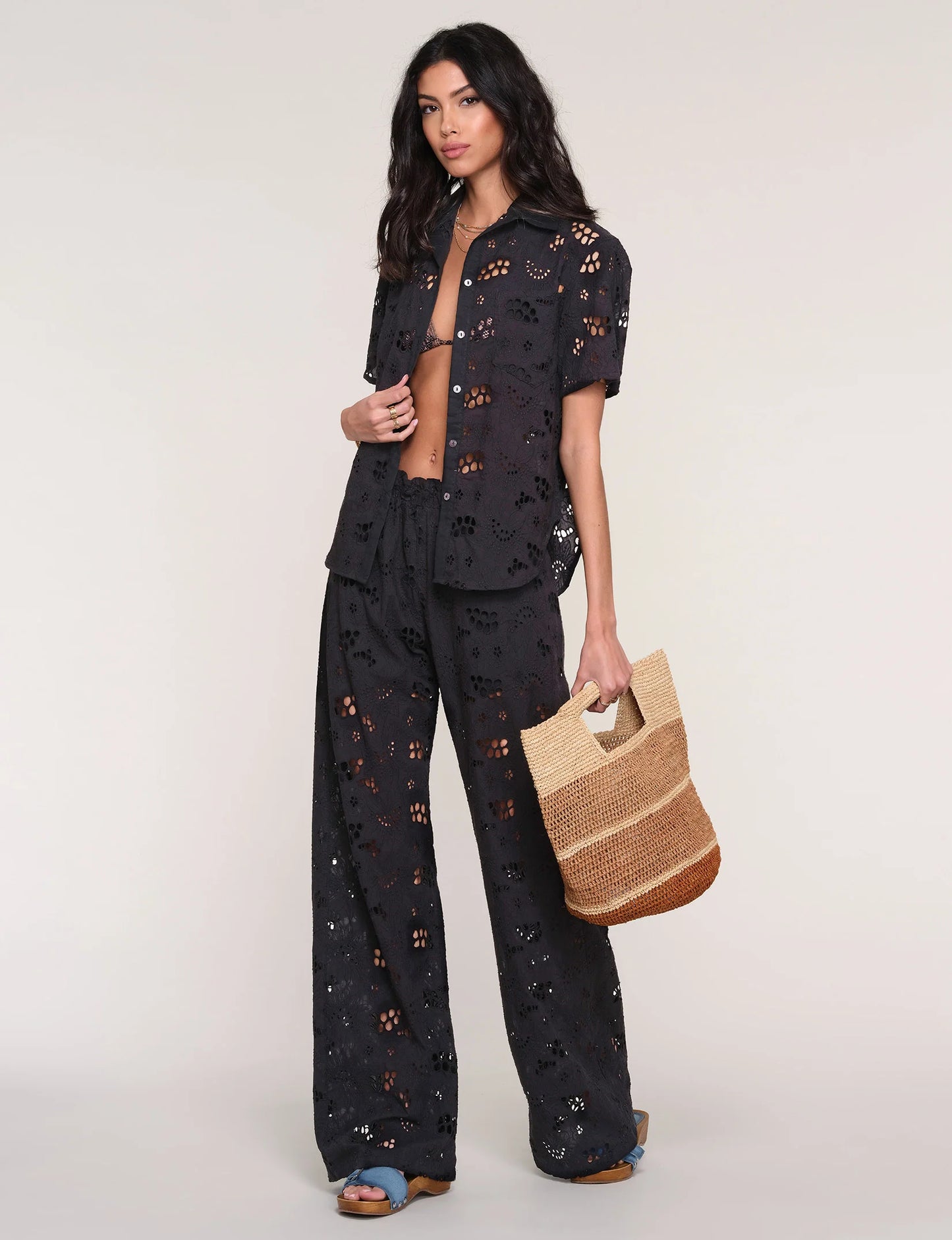 THE ROSIE EYELET BUTTON FRONT SHIRT