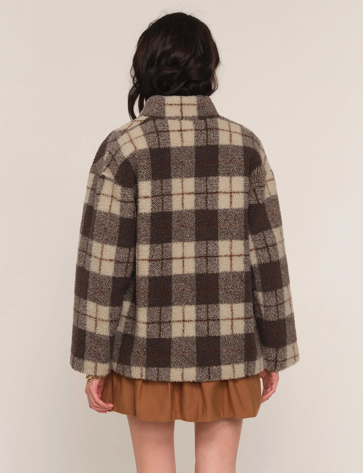 LUISA FLEECE PLAID JACKET