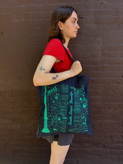 MOSS DENIM SMITH STREET TOTE