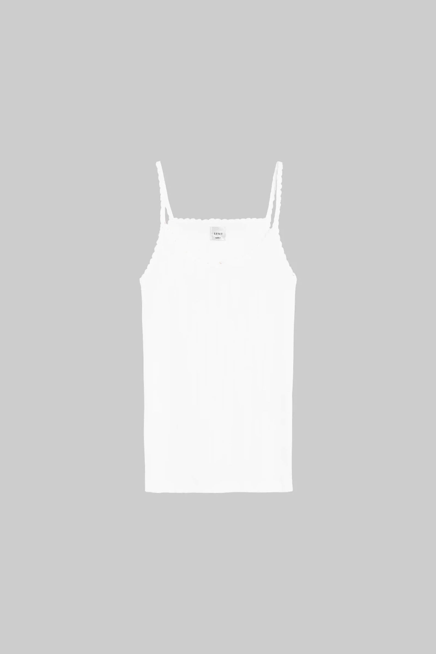 WHITE POINTELLE CLASSIC TANK TOP