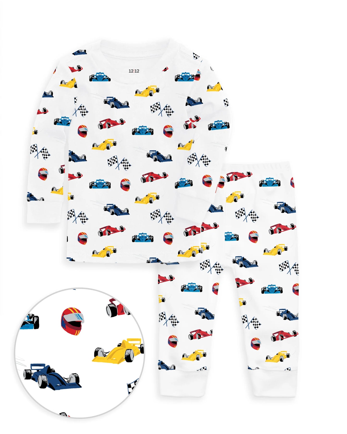 RACE CARS LONG SLEEVE KIDS PJ SET