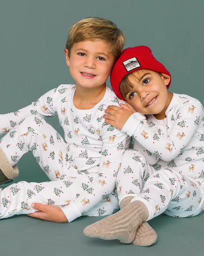 TINSEL TREE LONG SLEEVE KIDS PJ SET