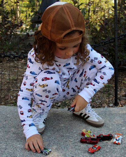 RACE CARS LONG SLEEVE KIDS PJ SET