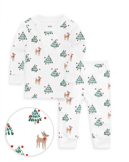 TINSEL TREE LONG SLEEVE KIDS PJ SET