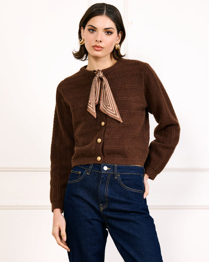 AGNES SCARF SWEATER CARDI