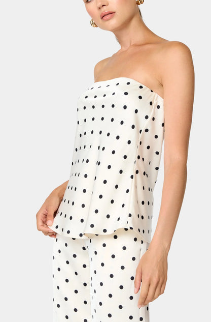 RAVYN POLK A DOT TUBE TOP