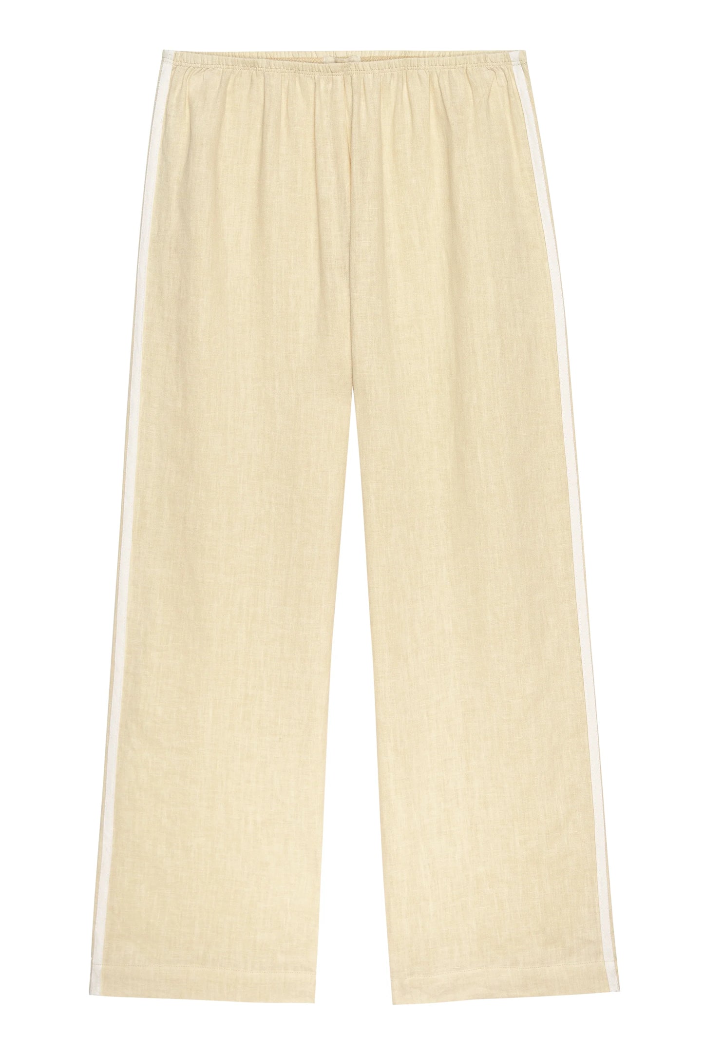 BUTTER LINEN STRIPE CROP PANT