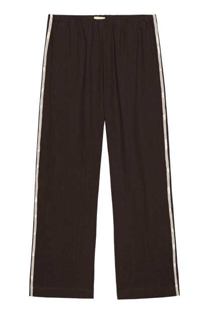 THE LINEN STRIPE CROP PANT
