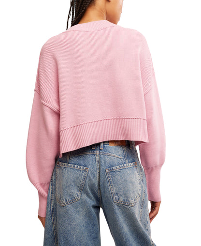 EASY STREET SOLID CROP SWEATER