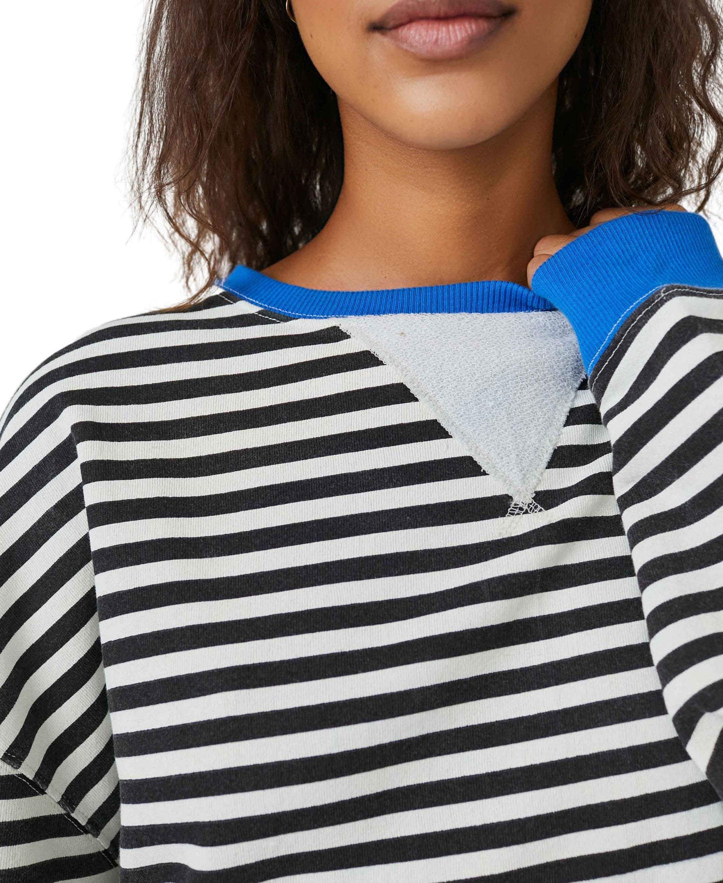 CLASSIC STRIPE OVERSIZED CREWNECK