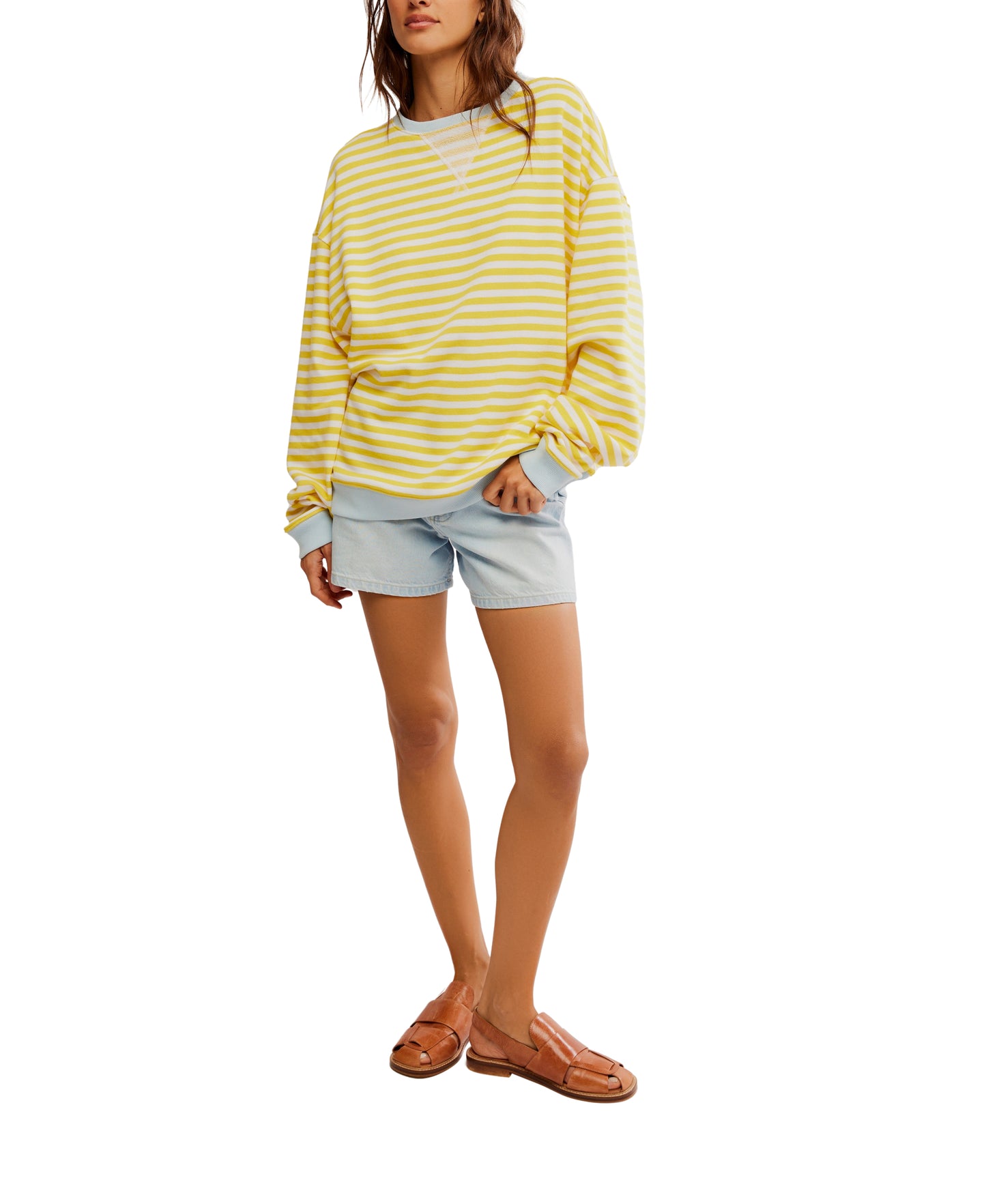 CLASSIC STRIPE OVERSIZED CREWNECK