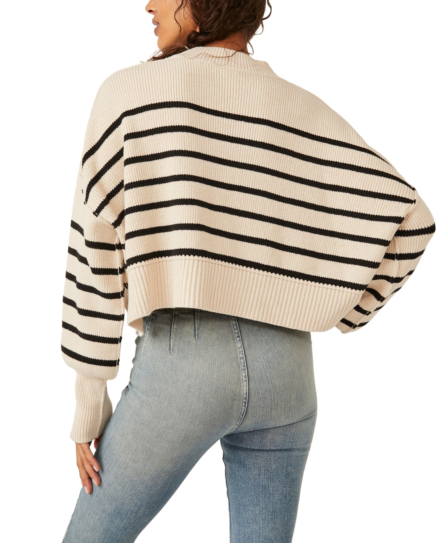 STRIPE EASY STREET STRIPE CROP SWEATER