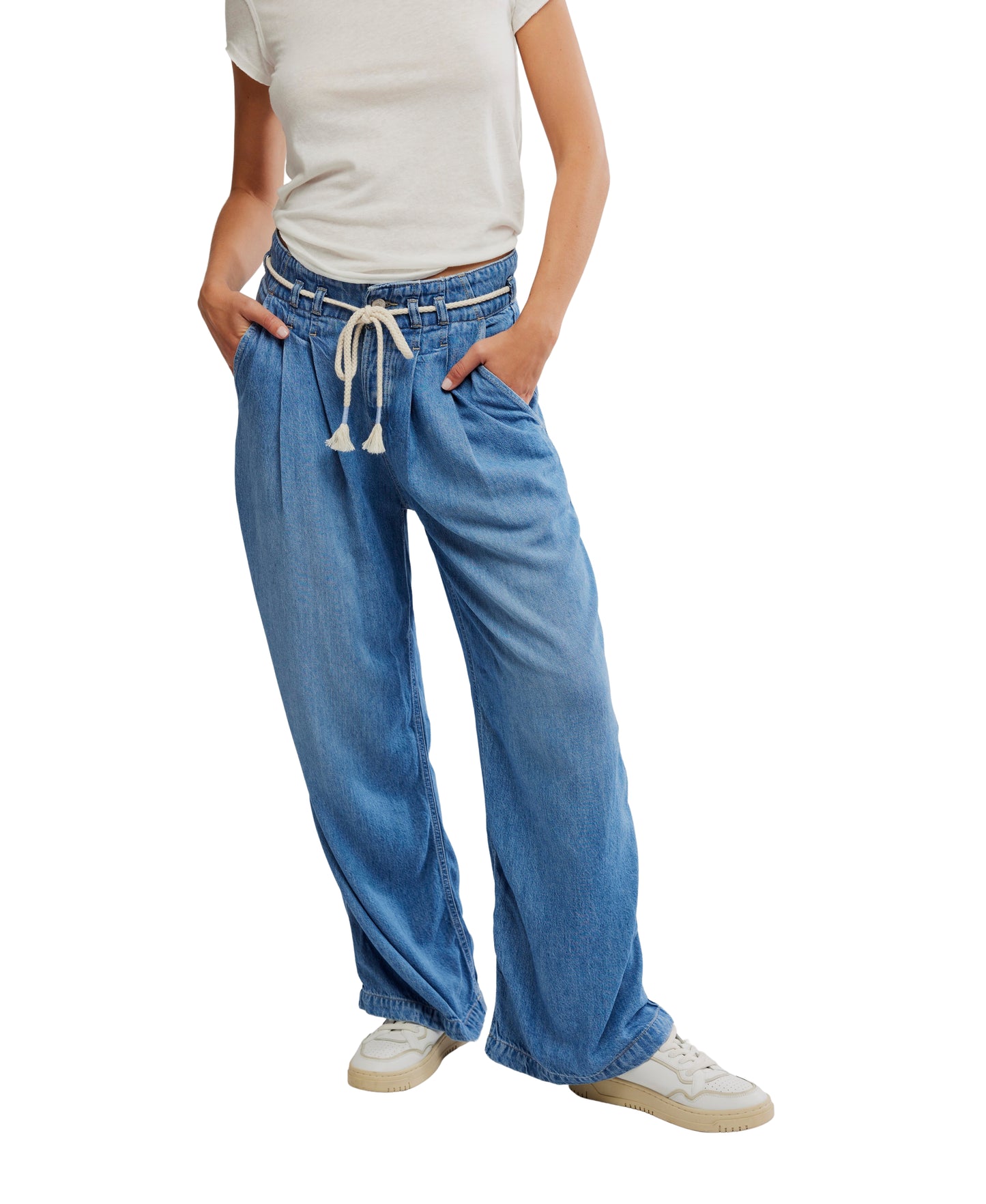 DAKOTA TENCIL JEANS WITH ROPE BELT