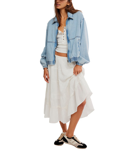 BIRDIE DENIM BOMBER JACKET