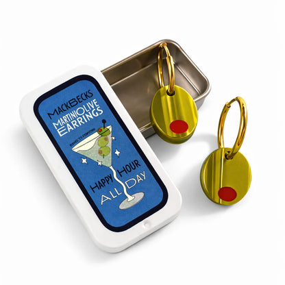 OLIVE TIN CAN EARRINGS
