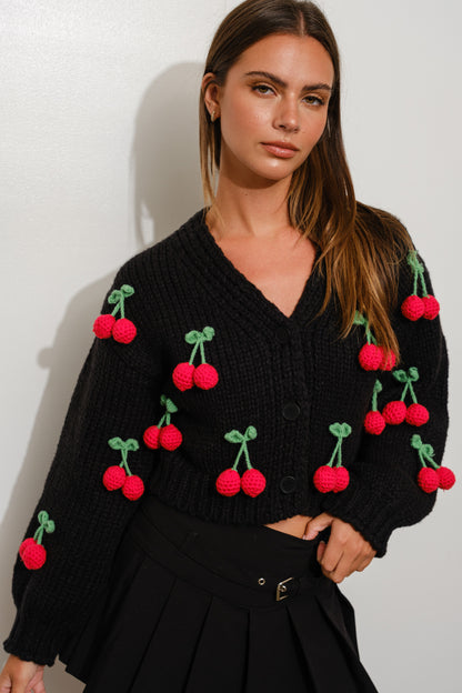 CHERRY CROP CARDIGAN