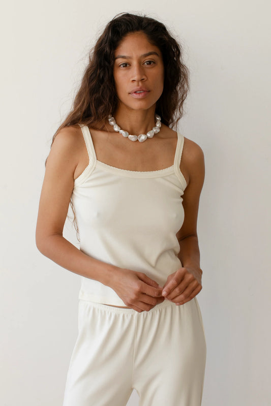 THE BABY RIB SCALLOP TANK