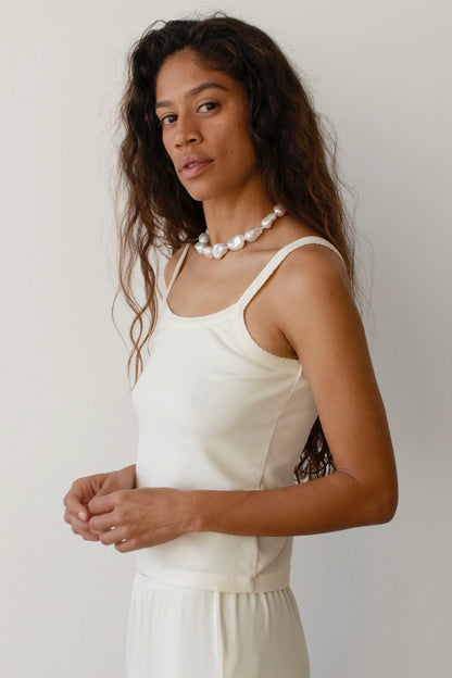 THE BABY RIB SCALLOP TANK