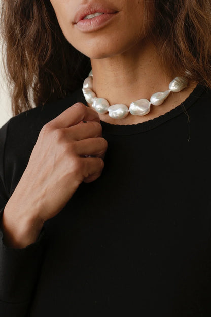 THE BABY RIB SCALLOP LONG SLEEVE