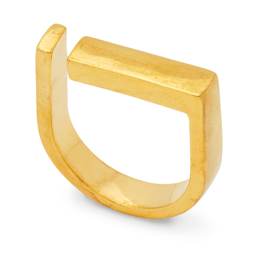 GOLD METAL GEO RING