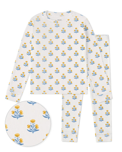 MARIGOLD RIB LONG SLEEVE KIDS PJ SET