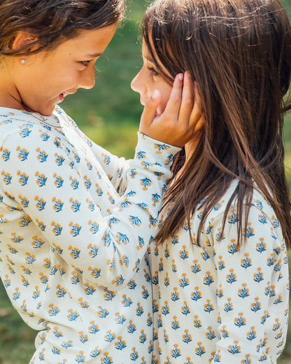 MARIGOLD RIB LONG SLEEVE KIDS PJ SET