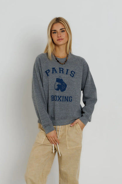 PARIS BOXING RAGLAN CREW SWEATSHIRT