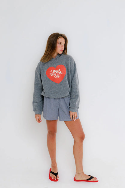 NYC HEART FLEECE HOODIE
