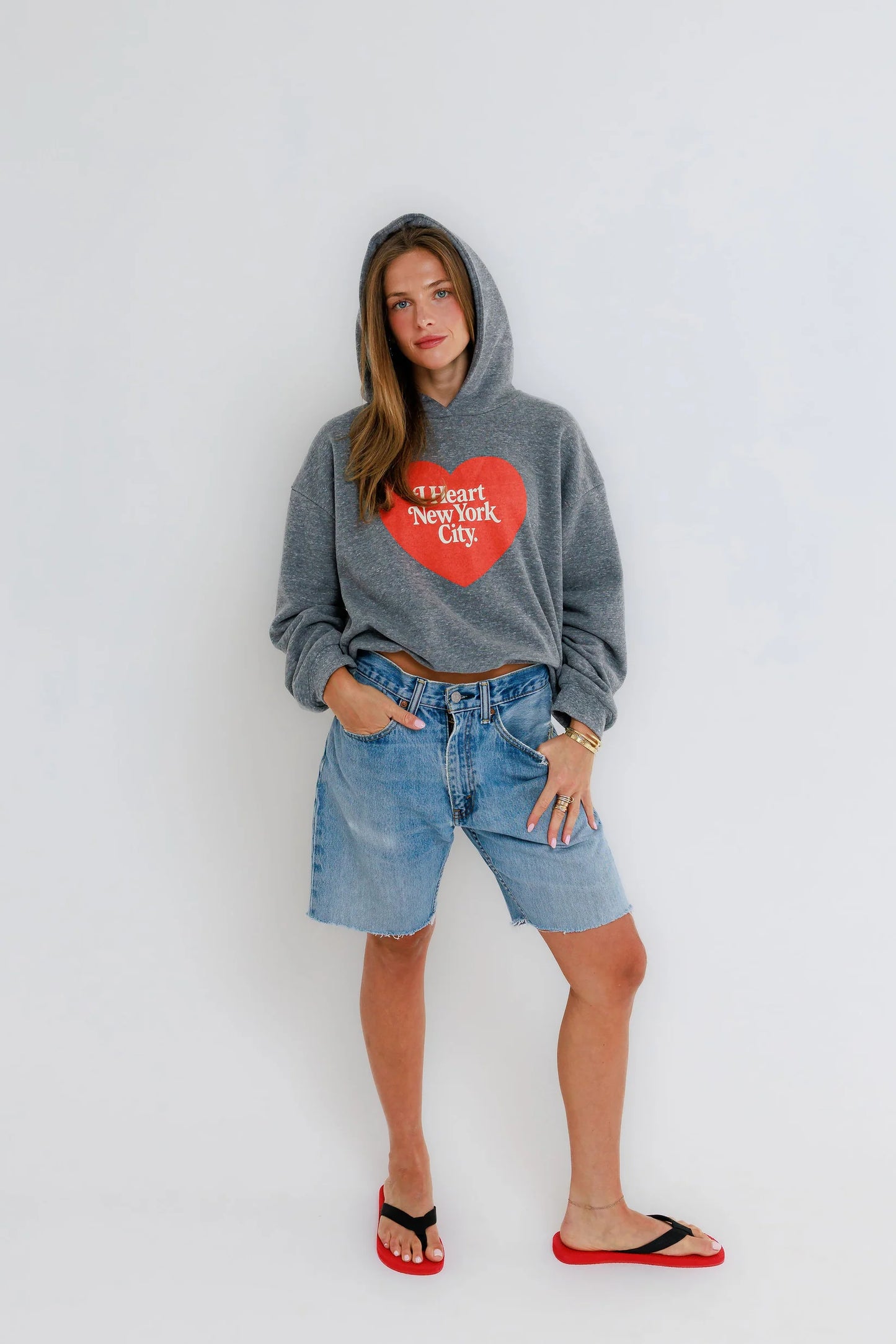NYC HEART FLEECE HOODIE
