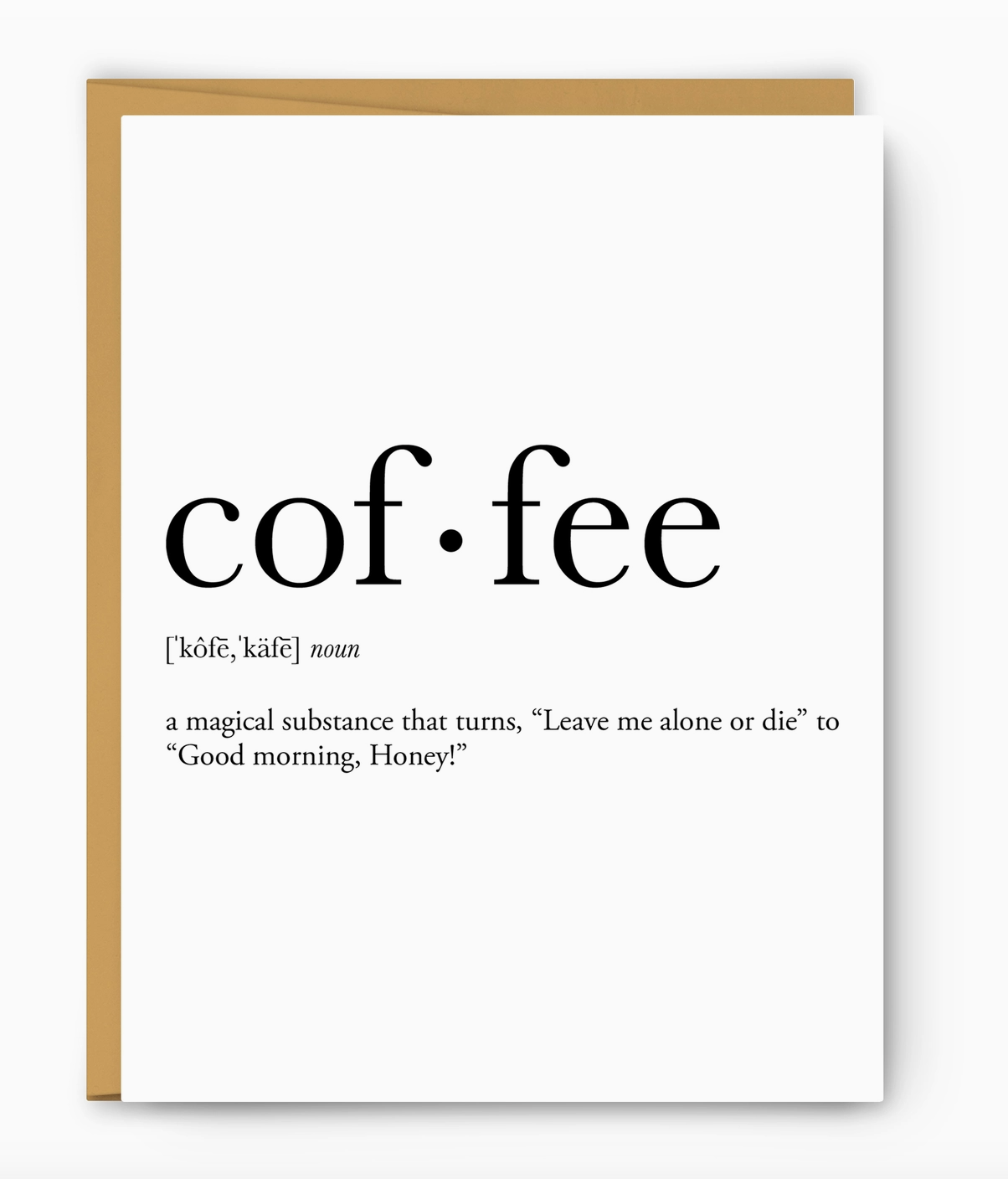 COFFEE DEFINITION CARD