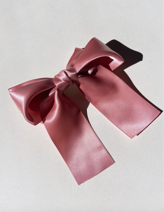 SATIN  BOW CLIP