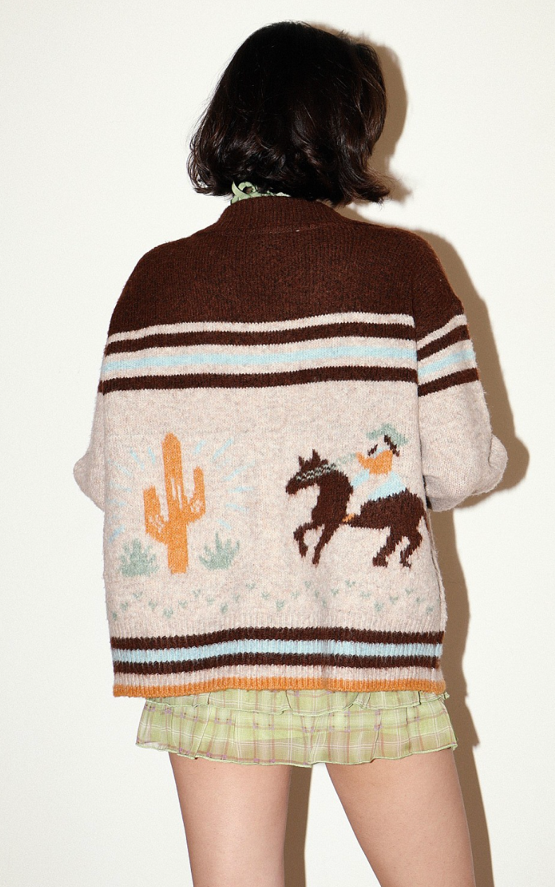 TAKE ME TO THE RODEO ZIP UP SWEATER