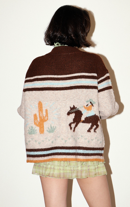 TAKE ME TO THE RODEO ZIP UP SWEATER