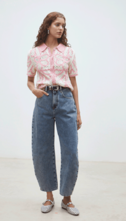 GAVRILI CROCHET TWO TONE SS POLO