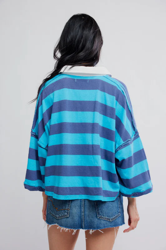 AUGGIE RUGBY STRIPE POLO