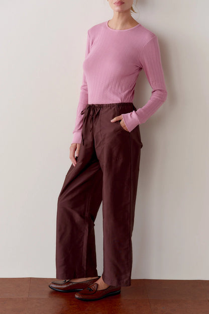 ESPRESSO TAFFETA DRAWSTRING CARGO PANT