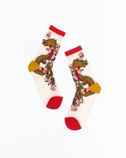 YEAR OF THE DRAGON SHEER SOCKS